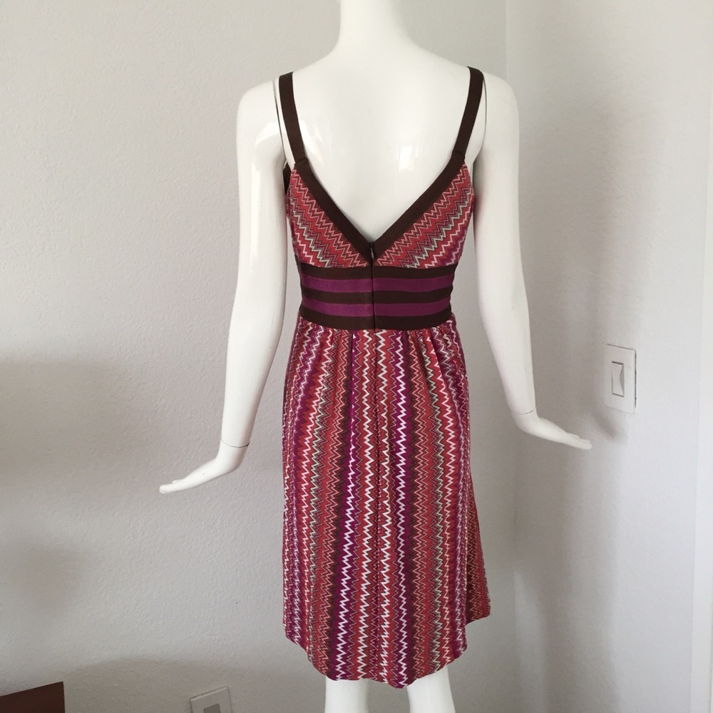 Kay unger multi color knitted chevron print dress - Picture 5 of 7